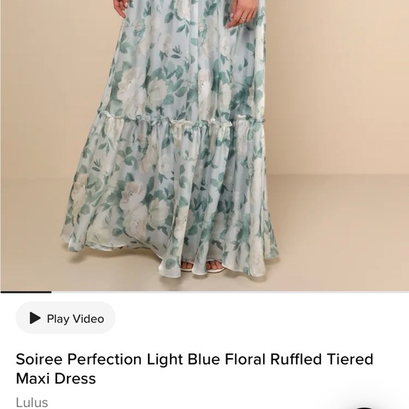 Floral Maxi Dress in Green and White - Picture 5 of 7